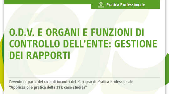 Immagine O.d.V. e organi e funzioni di controllo dell’Ente: gestione dei rapporti | Euroconference